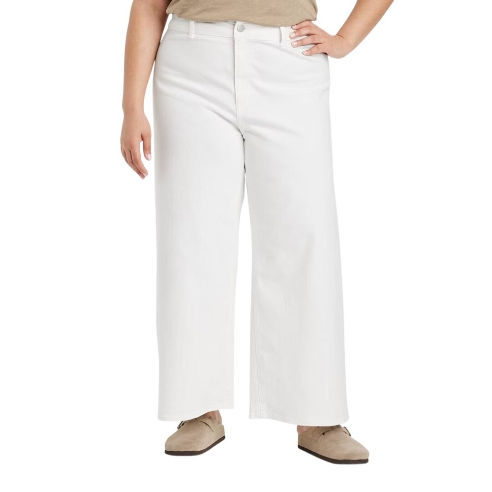 Universal Thread Women's White Sailor Wide Leg High Rise Jeans Size 17